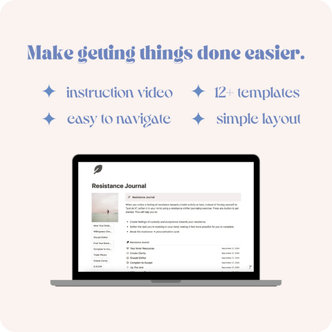 Resistance Journal Notion Template