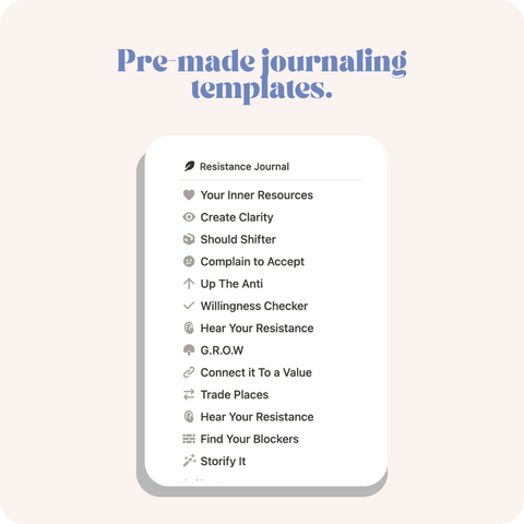 Resistance Journal Notion Template